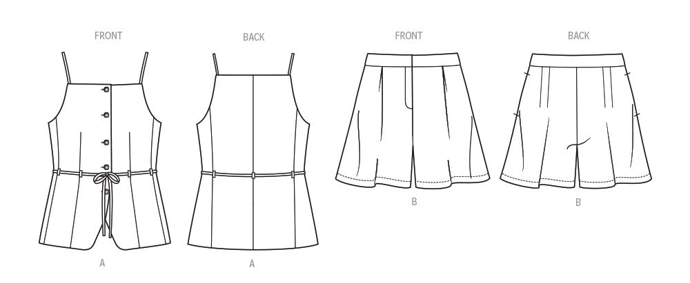 Simplicity Sewing Pattern 3238 Misses' Vest Top and Shorts by Mimi G Style from Jaycotts Sewing Supplies