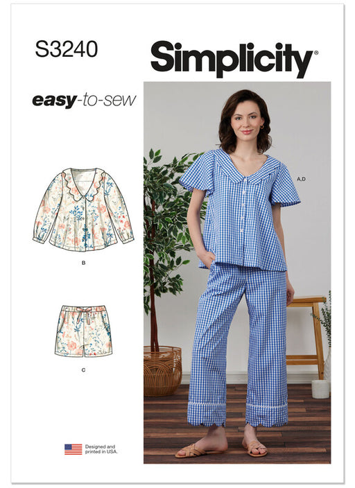 Simplicity Sewing Pattern 3240 Misses' Sleep Set from Jaycotts Sewing Supplies