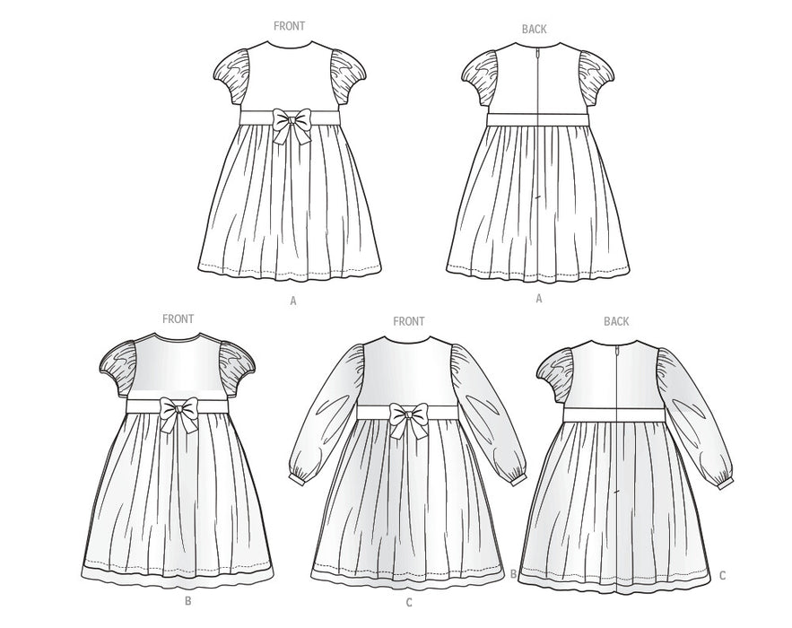 Simplicity Sewing Pattern 3245 Girls' Dress with Sleeve Variations from Jaycotts Sewing Supplies