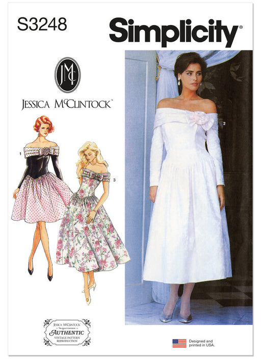 Simplicity Pattern 3248 Misses' / Petite Dress by Jessica McClintock from Jaycotts Sewing Supplies
