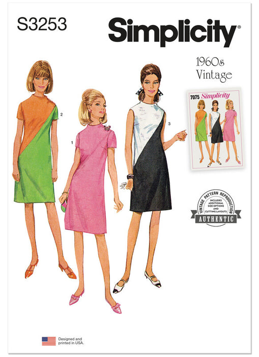 Simplicity Sewing Pattern 3253 1960's Misses' Dress from Jaycotts Sewing Supplies