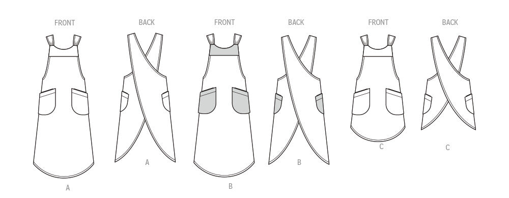 Simplicity Sewing Pattern 3257 Misses' Cross Back Aprons from Jaycotts Sewing Supplies
