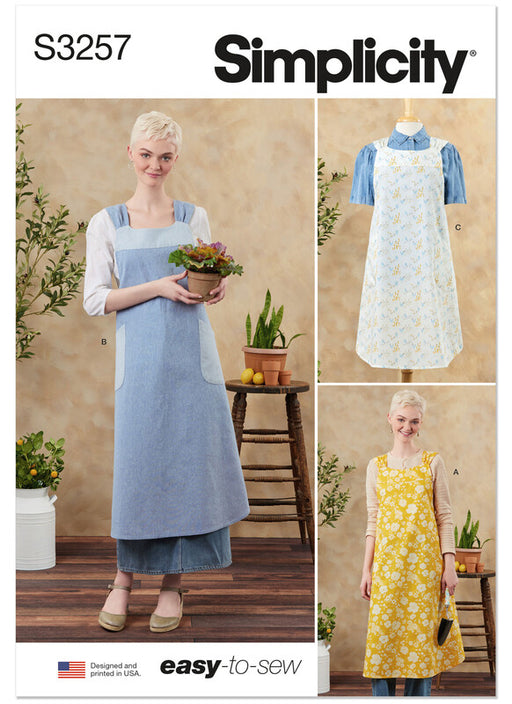 Simplicity Sewing Pattern 3257 Misses' Cross Back Aprons from Jaycotts Sewing Supplies