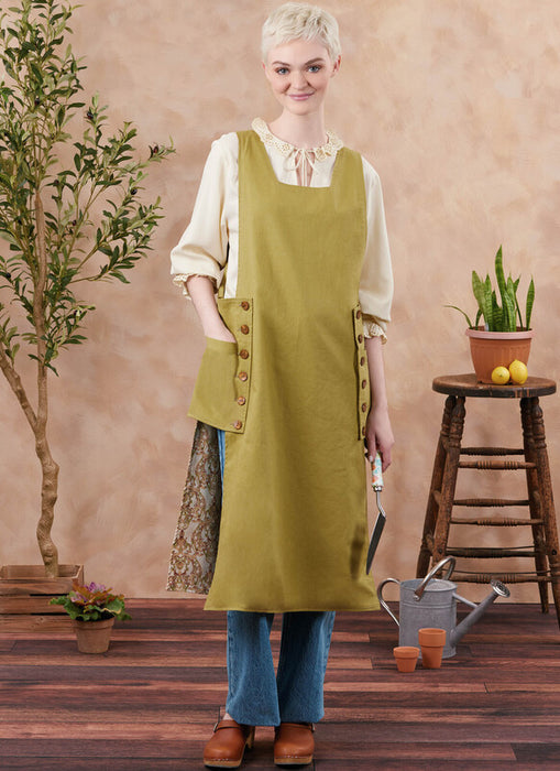 Simplicity Sewing Pattern 3258 Misses' Reversible Cobbler Apron and Hat in Three Sizes S, M and L from Jaycotts Sewing Supplies