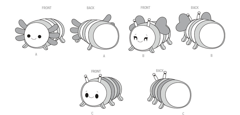 Simplicity Sewing Pattern 3259 Animal and Insect Plushies from Jaycotts Sewing Supplies