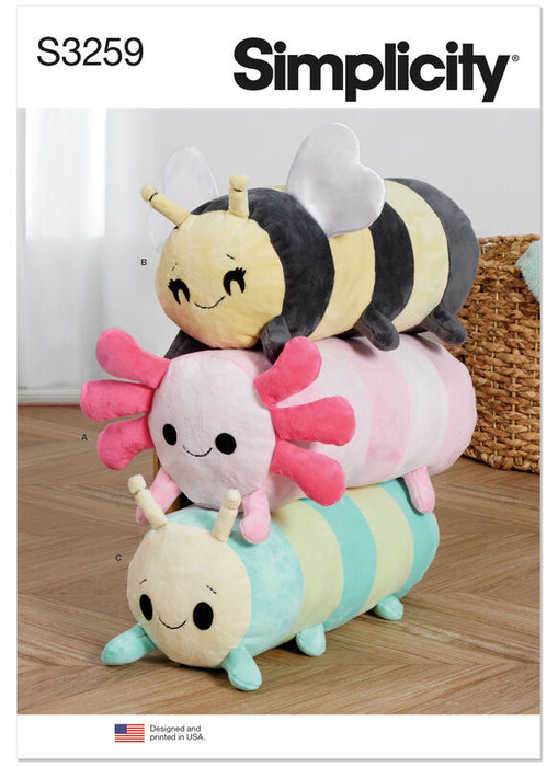 Simplicity Sewing Pattern 3259 Animal and Insect Plushies from Jaycotts Sewing Supplies