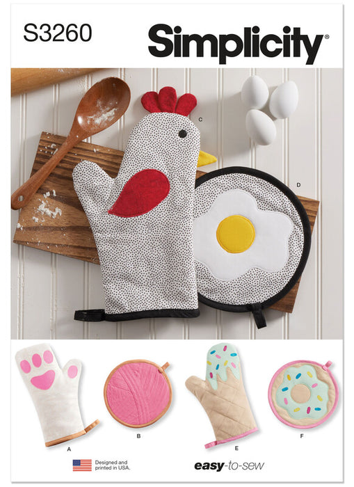 Simplicity Sewing Pattern 3260 Oven Mitts and Pot Holders from Jaycotts Sewing Supplies