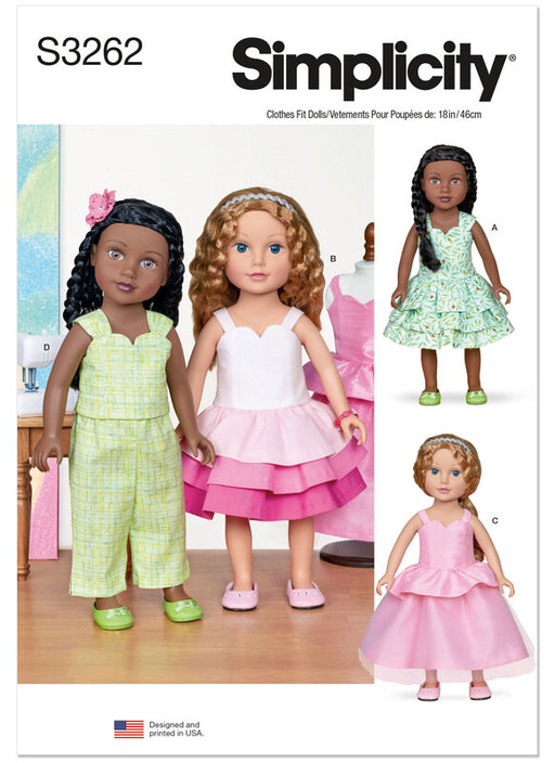 Simplicity Sewing Pattern 3262 18" Doll Clothes from Jaycotts Sewing Supplies