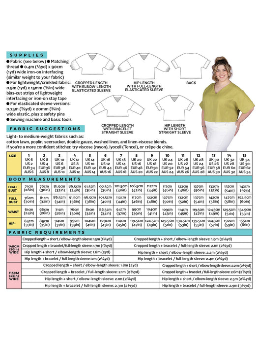 Tilly and The Buttons Samara Top sewing pattern from Jaycotts Sewing Supplies