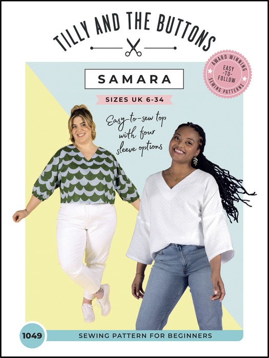 Tilly and The Buttons Samara Top sewing pattern from Jaycotts Sewing Supplies