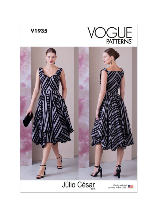 Vogue Sewing Pattern V1935 Misses' Dress by Julio Cesar from Jaycotts Sewing Supplies