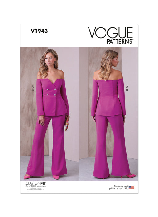 Vogue Sewing Pattern V1943 Misses' Jacket and Pants from Jaycotts Sewing Supplies