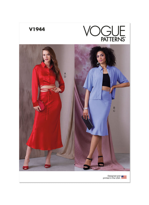 Vogue Sewing Pattern V1944 Misses' Tops and Skirts from Jaycotts Sewing Supplies