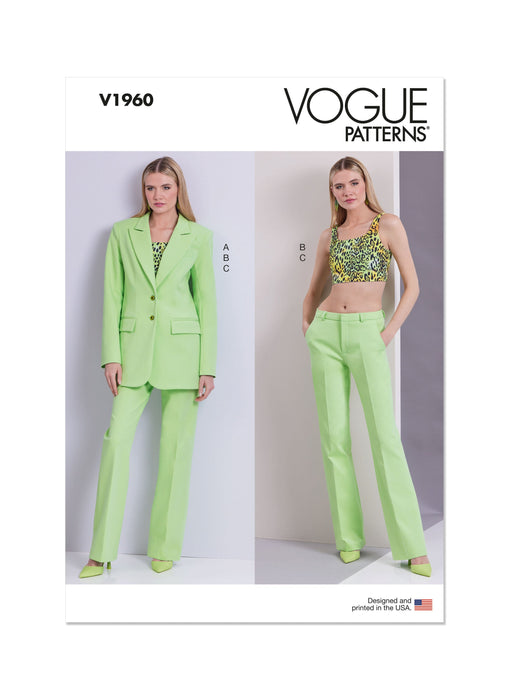 Vogue sewing pattern 1960 Misses’ Jacket, Knit Top and Pants from Jaycotts Sewing Supplies