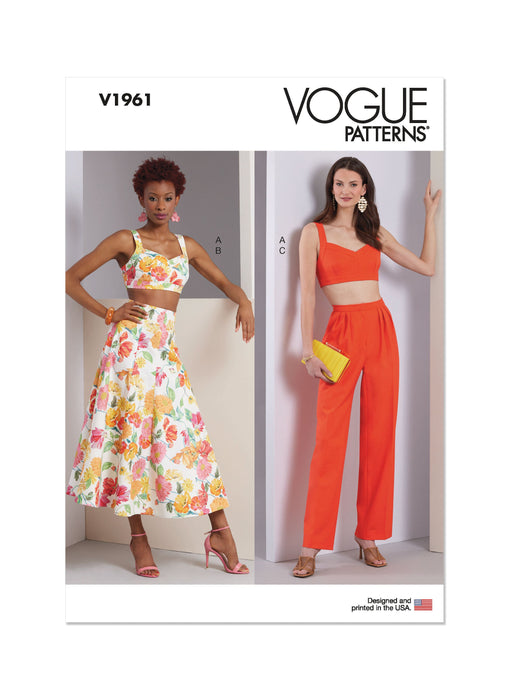 Vogue sewing pattern 1961 Misses' Top, Skirt and Pants from Jaycotts Sewing Supplies