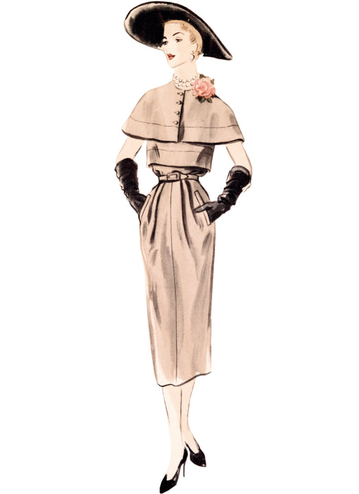 Vogue Sewing Pattern 1964 Misses' Dress and Capelet from Jaycotts Sewing Supplies