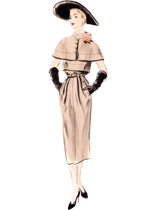 Vogue Sewing Pattern 1964 Misses' Dress and Capelet from Jaycotts Sewing Supplies
