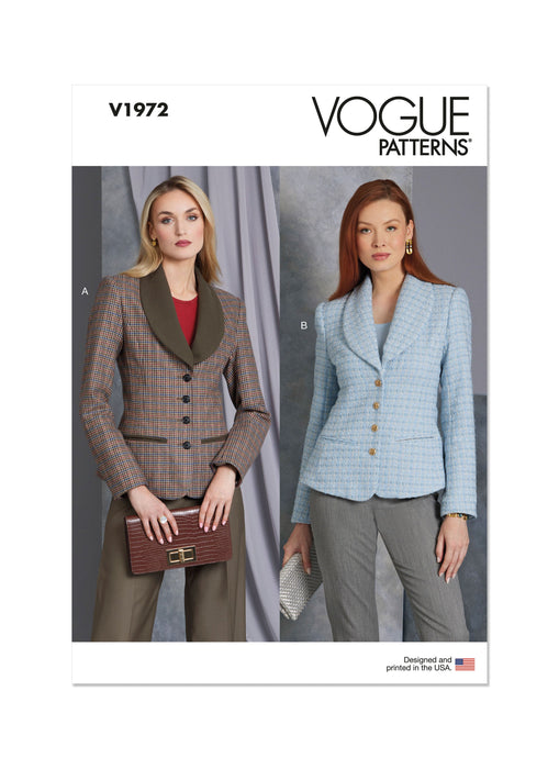 Vogue Sewing Pattern 1972 Misses' Jacket from Jaycotts Sewing Supplies