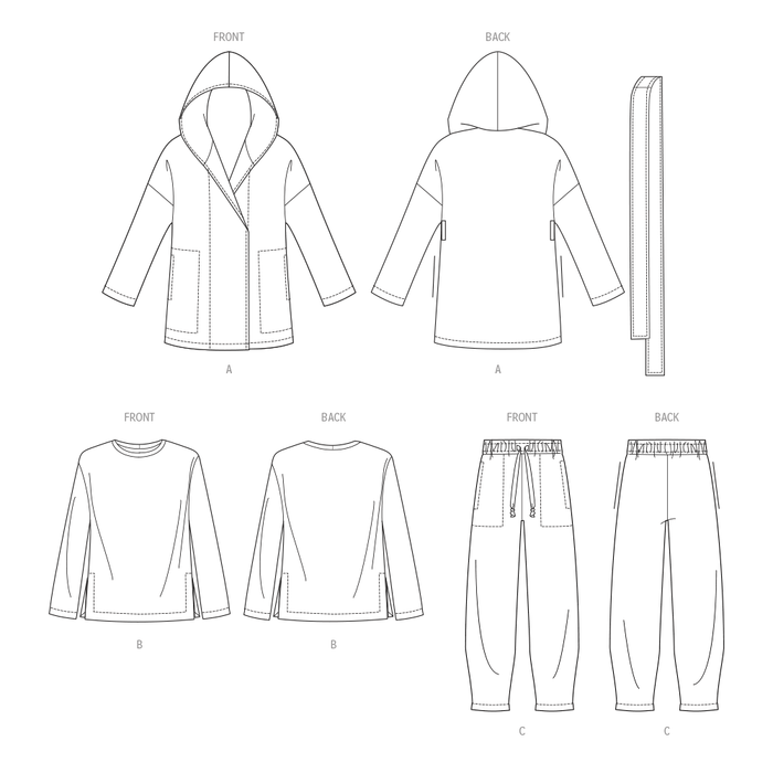 Vogue Sewing Pattern 1975 Dressing Gown and Loungewear from Jaycotts Sewing Supplies