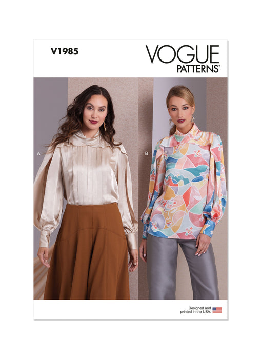Vogue Sewing Pattern 1985 Misses' Tops from Jaycotts Sewing Supplies