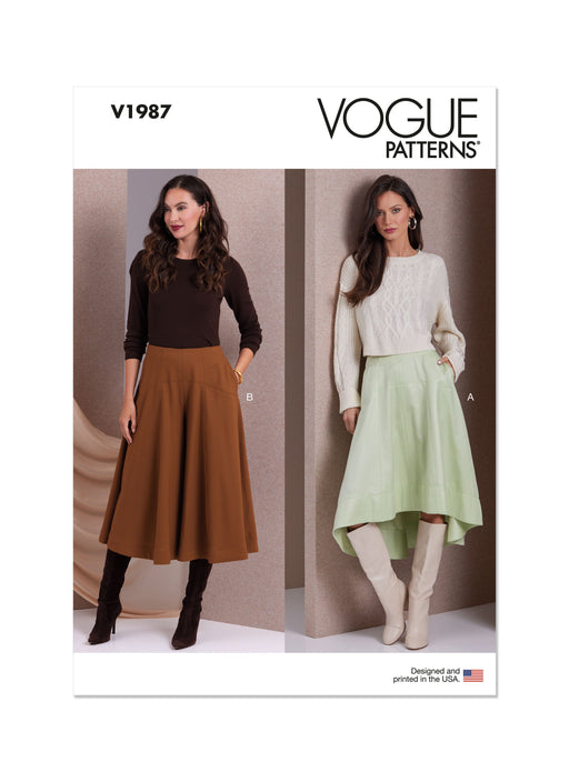 Vogue Sewing Pattern 1987 Misses' Skirt and Culottes from Jaycotts Sewing Supplies