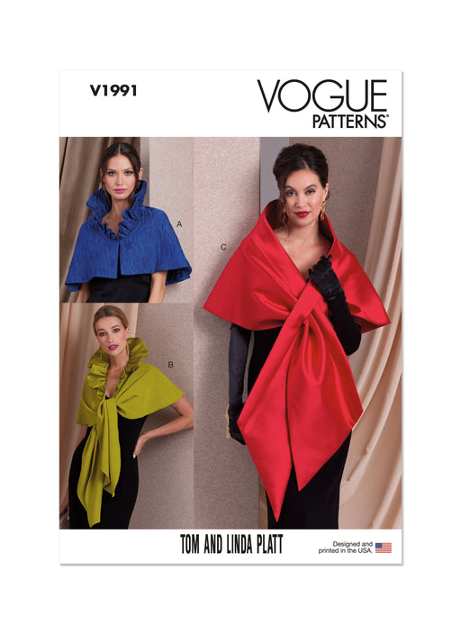 Vogue Sewing Pattern 1991 Misses' Wraps by Tom & Linda Platt from Jaycotts Sewing Supplies