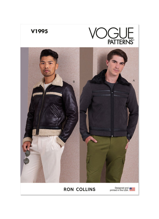 Vogue Sewing Pattern 1995 Men's Jackets from Jaycotts Sewing Supplies