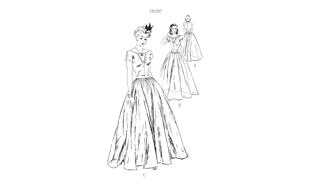 Vogue Sewing Pattern 2001 Vintage 1940's Dress from Jaycotts Sewing Supplies