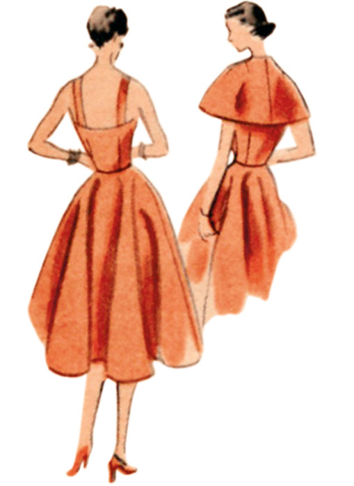 Vogue Sewing Pattern 2002 Vintage 1950's Dress and Capelet from Jaycotts Sewing Supplies