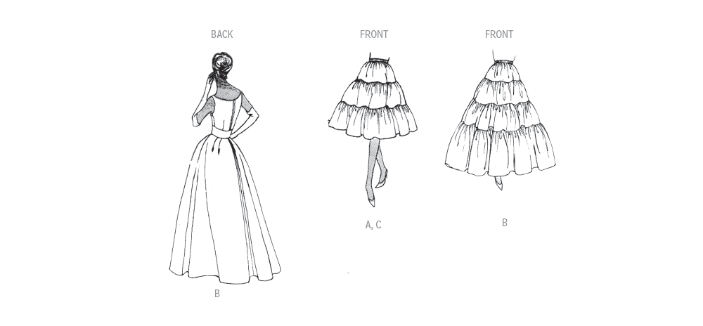 Vogue Sewing Pattern 2003 Vintage 1950's Dress and Petticoat from Jaycotts Sewing Supplies
