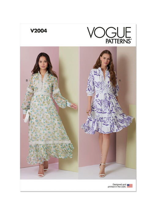 Vogue Sewing Pattern 2004 Misses' Dress in Two Lengths from Jaycotts Sewing Supplies