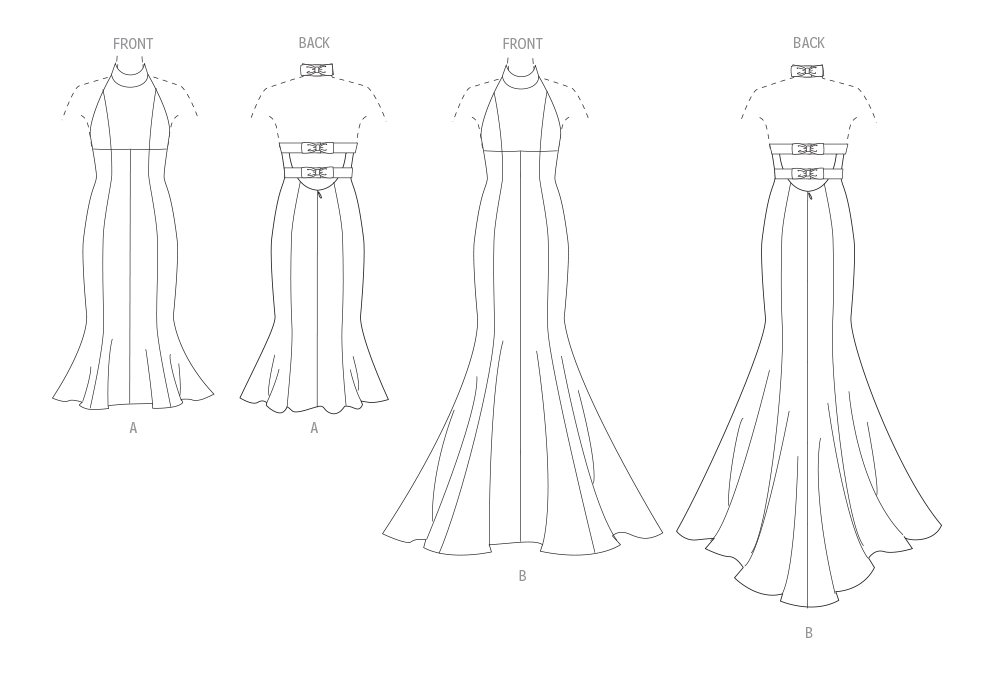 Vogue Sewing Pattern 2010 Evening Dress in Two Lengths from Jaycotts Sewing Supplies