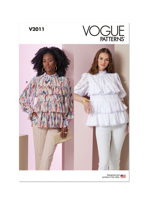 Vogue Sewing Pattern 2011 Baby Doll Tops from Jaycotts Sewing Supplies