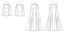 Vogue Sewing Pattern 2013 Misses' Skirt in Two Lengths from Jaycotts Sewing Supplies