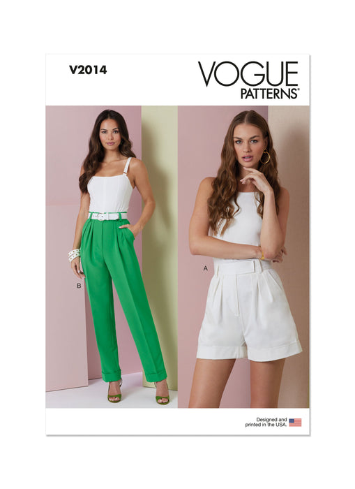 Vogue Sewing Pattern 2014 Misses' Shorts and Pants from Jaycotts Sewing Supplies