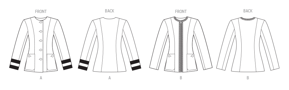 Vogue Sewing Pattern 2015 Misses' Jackets from Jaycotts Sewing Supplies