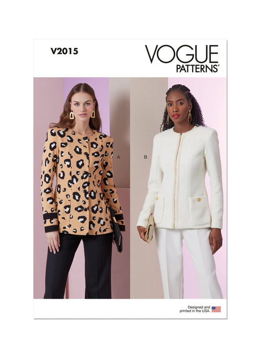 Vogue Sewing Pattern 2015 Misses' Jackets from Jaycotts Sewing Supplies