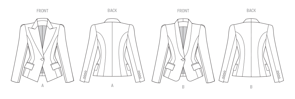 Vogue Sewing Pattern 2016 Misses' Jackets from Jaycotts Sewing Supplies
