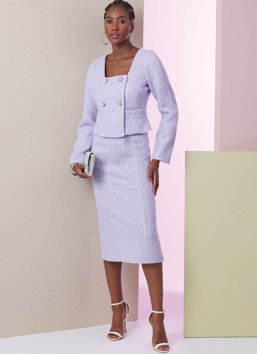 Vogue Sewing Pattern 2017 Skirt Suit / Trouser Suit Pattern from Jaycotts Sewing Supplies