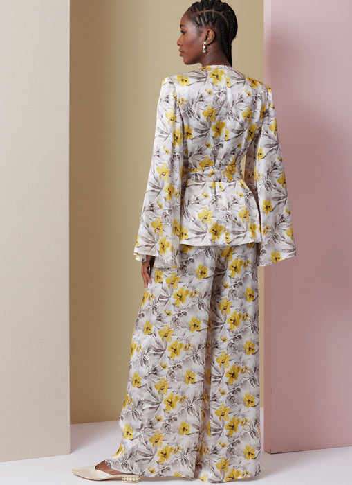 Vogue Sewing Pattern 2020 Misses' Lounge Top, Robe and Pants from Jaycotts Sewing Supplies