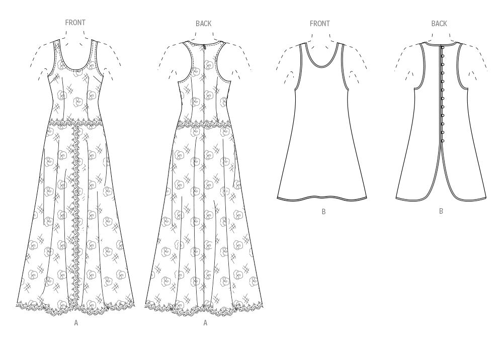 Vogue sewing pattern 2028 Misses’ Dress and Overdress from Jaycotts Sewing Supplies