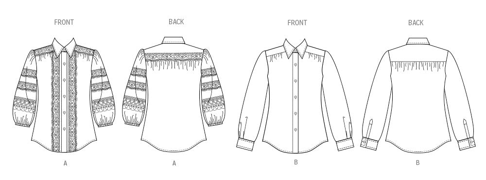 Vogue sewing pattern 2031 Blouses from Jaycotts Sewing Supplies