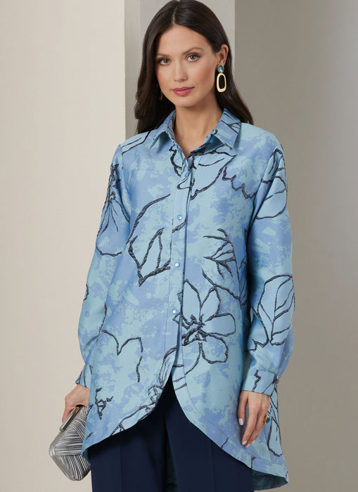 Vogue sewing pattern 2037 Shirt, Crop Top and Pants from Jaycotts Sewing Supplies