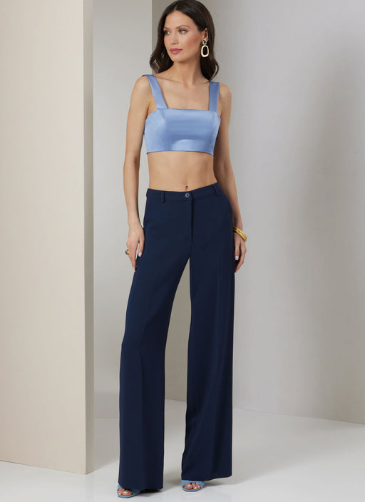 Vogue sewing pattern 2037 Shirt, Crop Top and Pants from Jaycotts Sewing Supplies