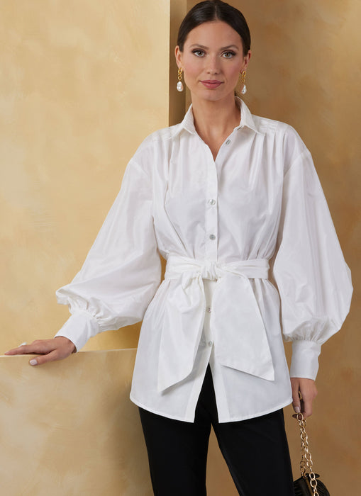 Vogue Sewing Pattern 2068 Misses' Tops and Sash from Jaycotts Sewing Supplies