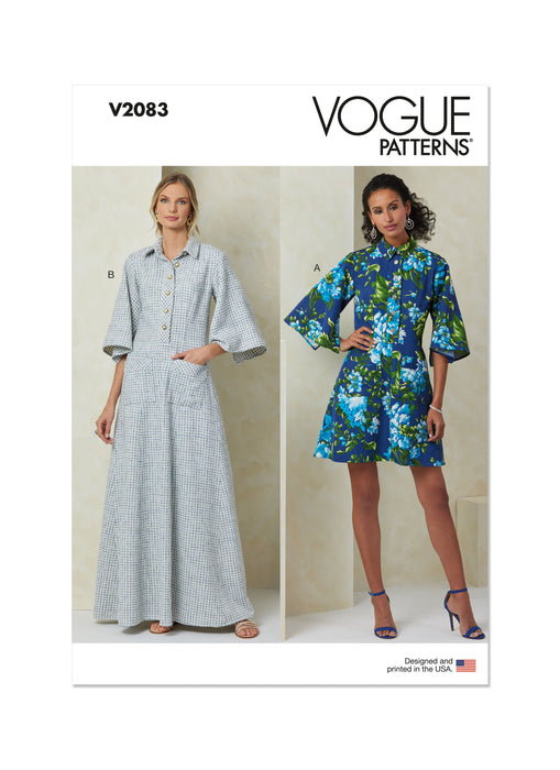 Vogue Sewing Pattern 2083 Polo Collar Dress from Jaycotts Sewing Supplies