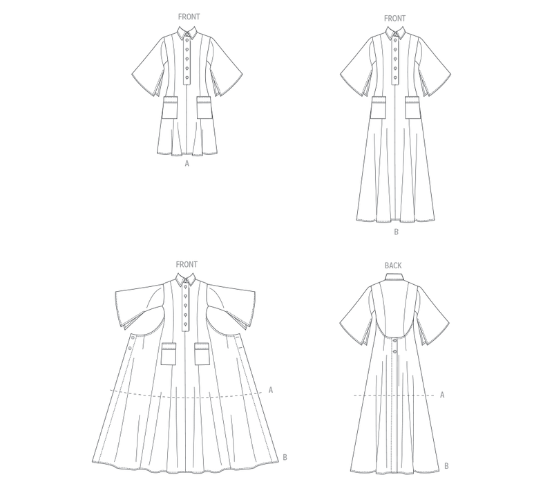 Vogue Sewing Pattern 2083 Polo Collar Dress from Jaycotts Sewing Supplies