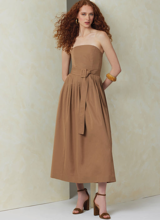 Vogue Sewing Pattern 2084 Strapless Dress with Overbodice from Jaycotts Sewing Supplies