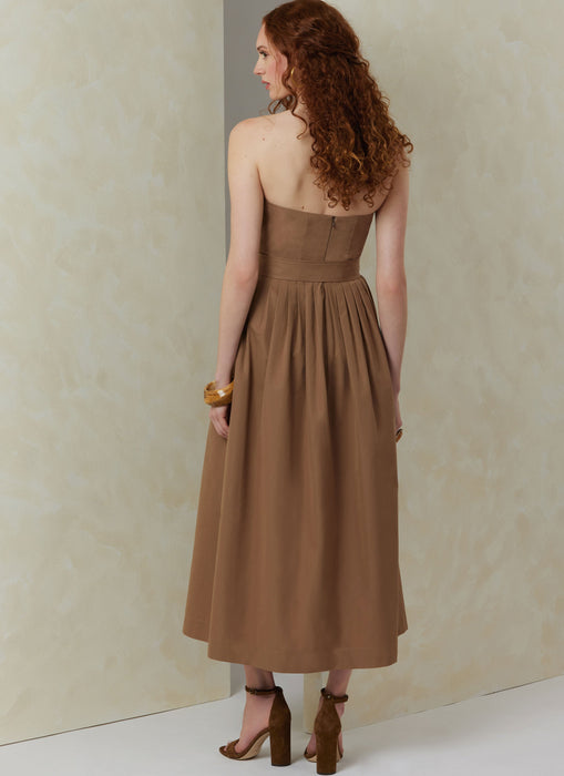 Vogue Sewing Pattern 2084 Strapless Dress with Overbodice from Jaycotts Sewing Supplies