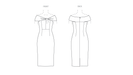 Vogue Sewing Pattern 2086 Off-the shoulder sheath Dress by Badgley Mischka from Jaycotts Sewing Supplies